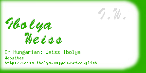 ibolya weiss business card